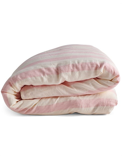 Kip & Co Candy Stripe Linen Quilt Cover King | David Jones | David Jones (Australia & New Zealand)