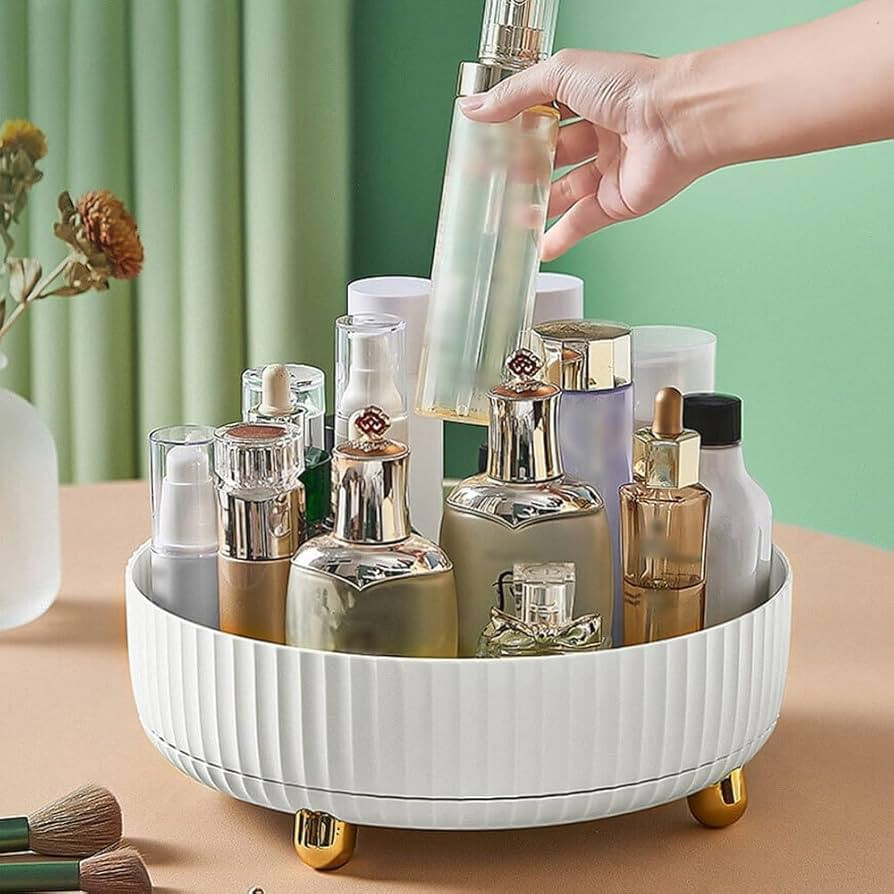Wnnideo Makeup Organizer 360° Rotating Storage Tray Large Capacity Multifunctional Cosmetics Hol... | Amazon (US)