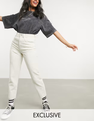 Reclaimed Vintage inspired The '91 mom cord jean in ecru | ASOS (Global)
