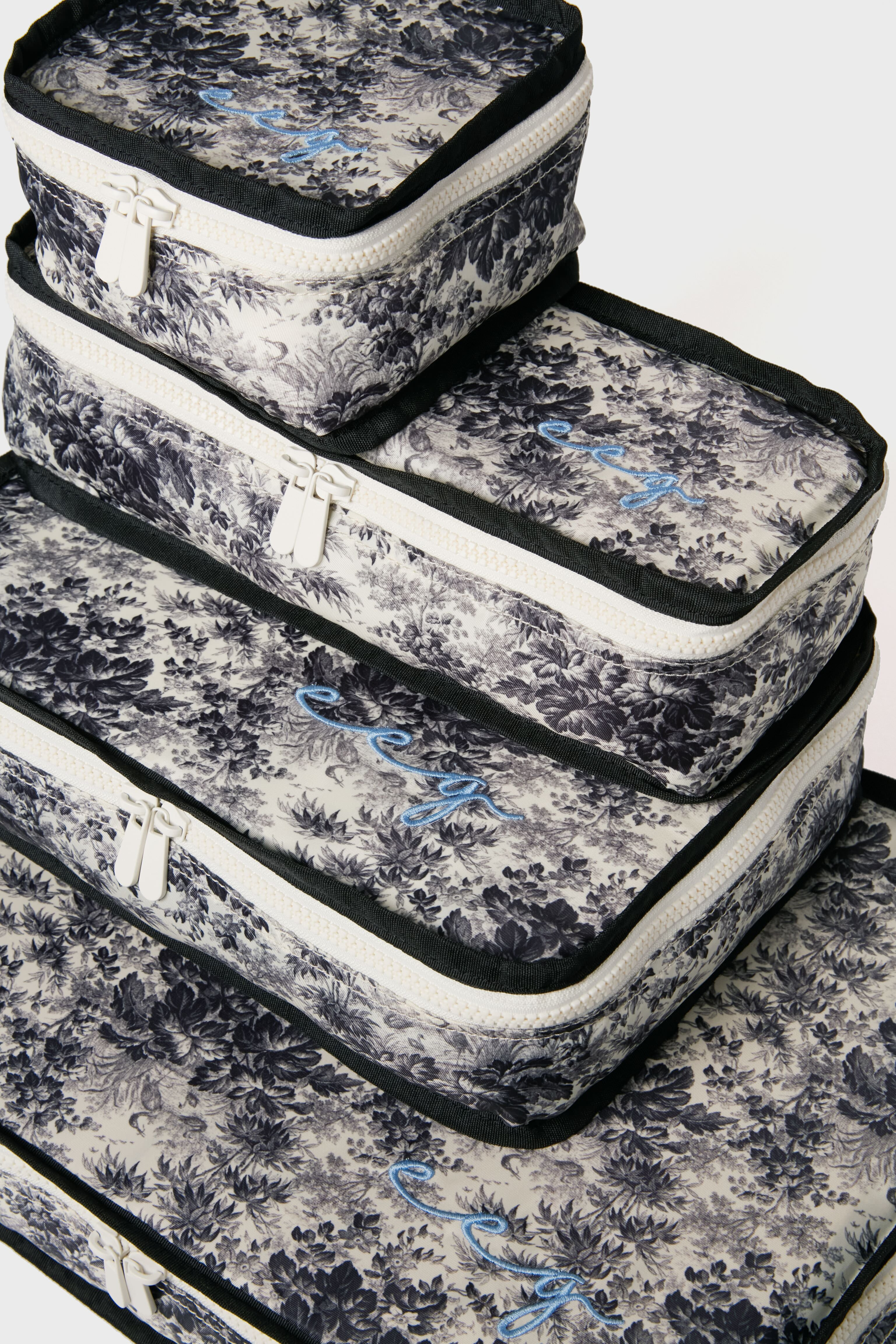 Noir Cypress Toile Packing Cubes | Tuckernuck (US)