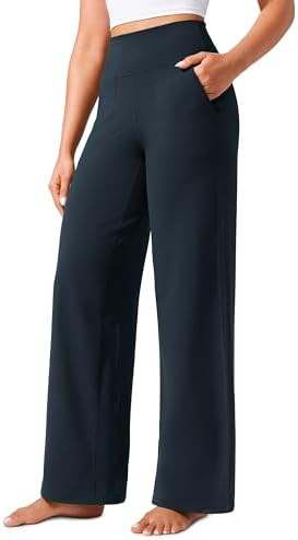 CRZ YOGA Butterlift Wide Leg Pants Pockets 29"/31"/33" - High Waisted Yoga Lounge Buttery Soft Co... | Amazon (US)