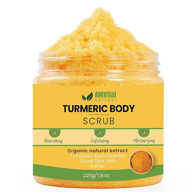 Turmeric Body Scrub - Handmade Natural Scrub For Body, Face, Hand, and Foot - Natural Skincare Bo... | Amazon (US)