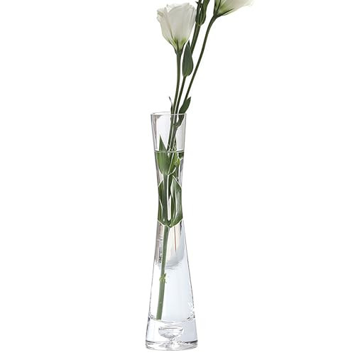 Hand-Made Blown Art Bud Glass Vase Clear Flower Bud Vase Single Stem Vases or Home and Office Décor. | Amazon (US)