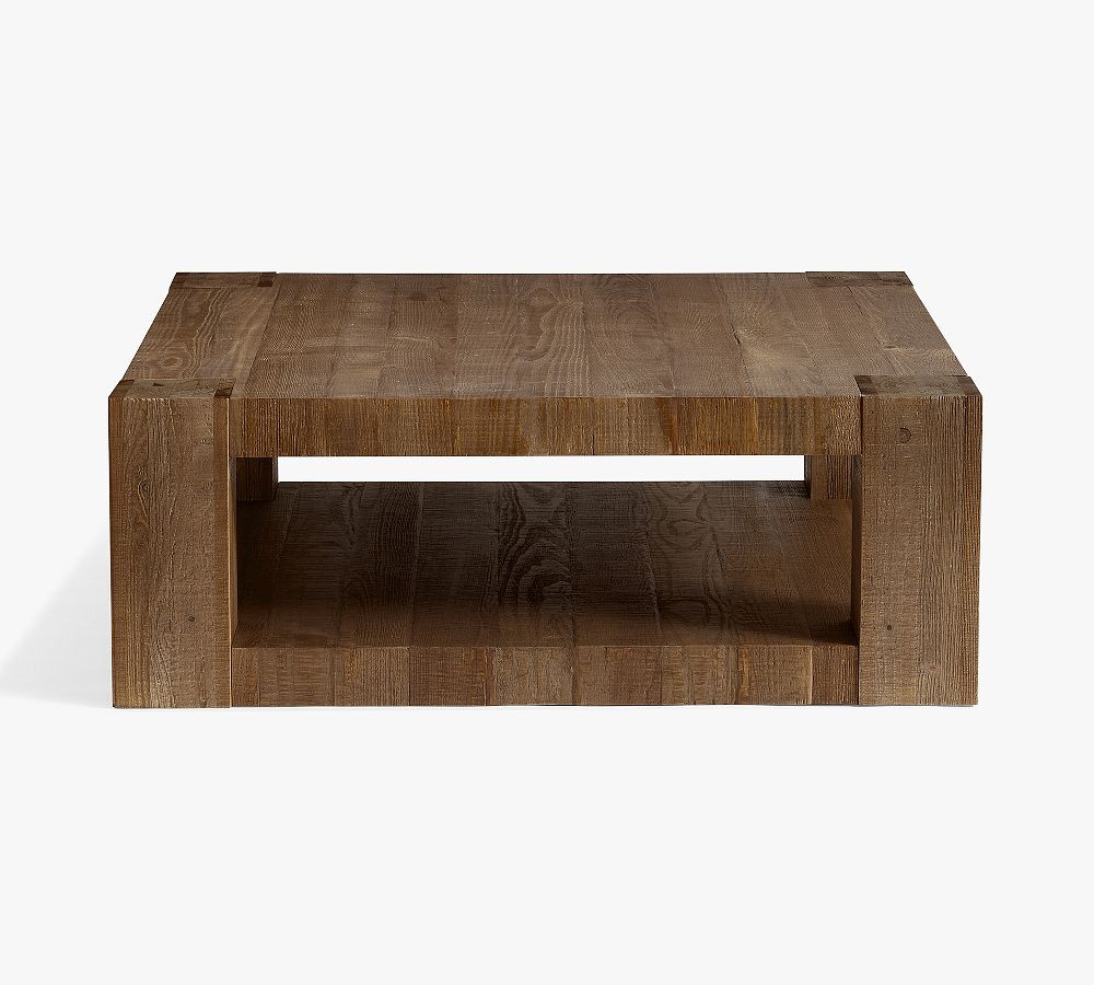 Open Box: Rockport Square Reclaimed Wood Coffee Table (44") - Cocoa Brown | Pottery Barn (US)