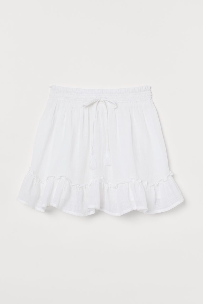 H & M - Short Cotton Skirt - White | H&M (US + CA)