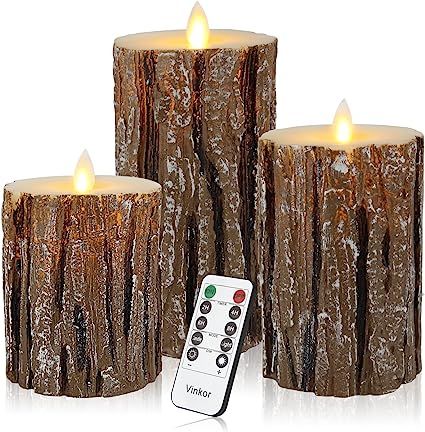 Vinkor Flameless Candles Flickering Candles Decorative Battery Flameless Candle Classic Real Wax ... | Amazon (US)