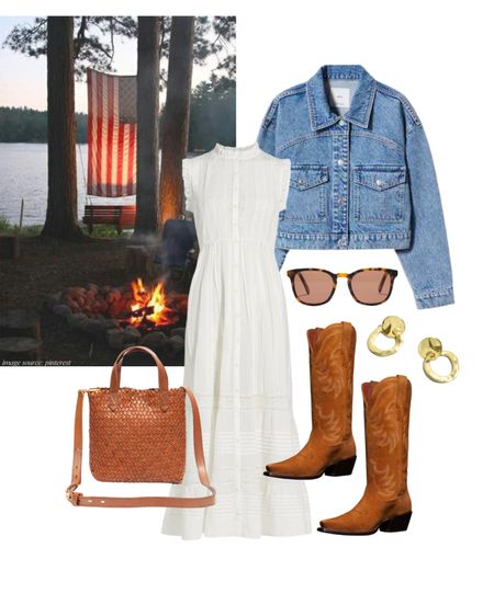 July fourth outfit idea. Been loving cowboy boots lately, and this would be a great mountain outfit, Lake outfit, or country outfit. All these pieces are super versatile and will be used all summer long.

July 4th outfit, July 4th outfit idea, Fourth of July, Americana outift, lake house outfit, country concert outfit, chic country 

#LTKSeasonal #LTKstyletip #LTKtravel