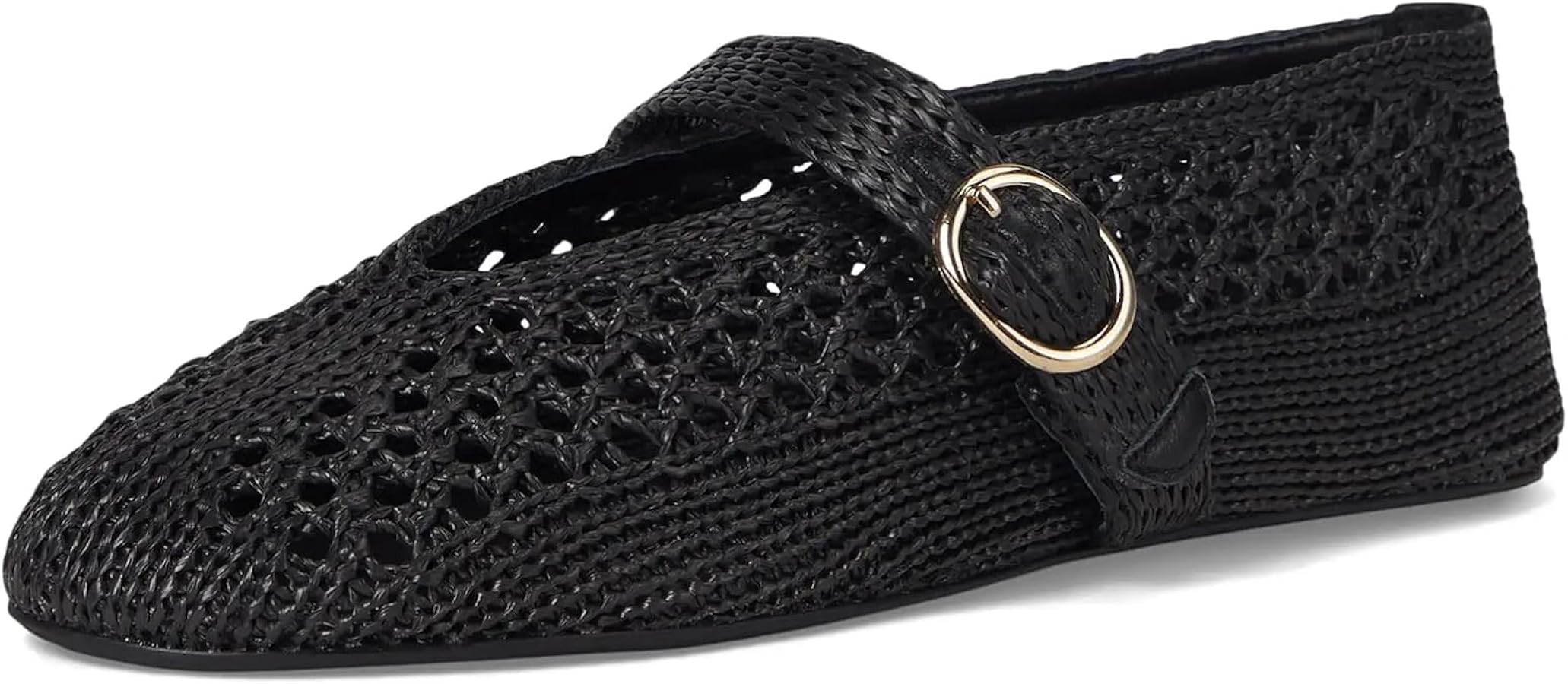 Woven Ballet Flats Women Mesh Raffia Flats Round Toe Mary Janes Comfortable Ballerina Flat Shoes | Amazon (US)