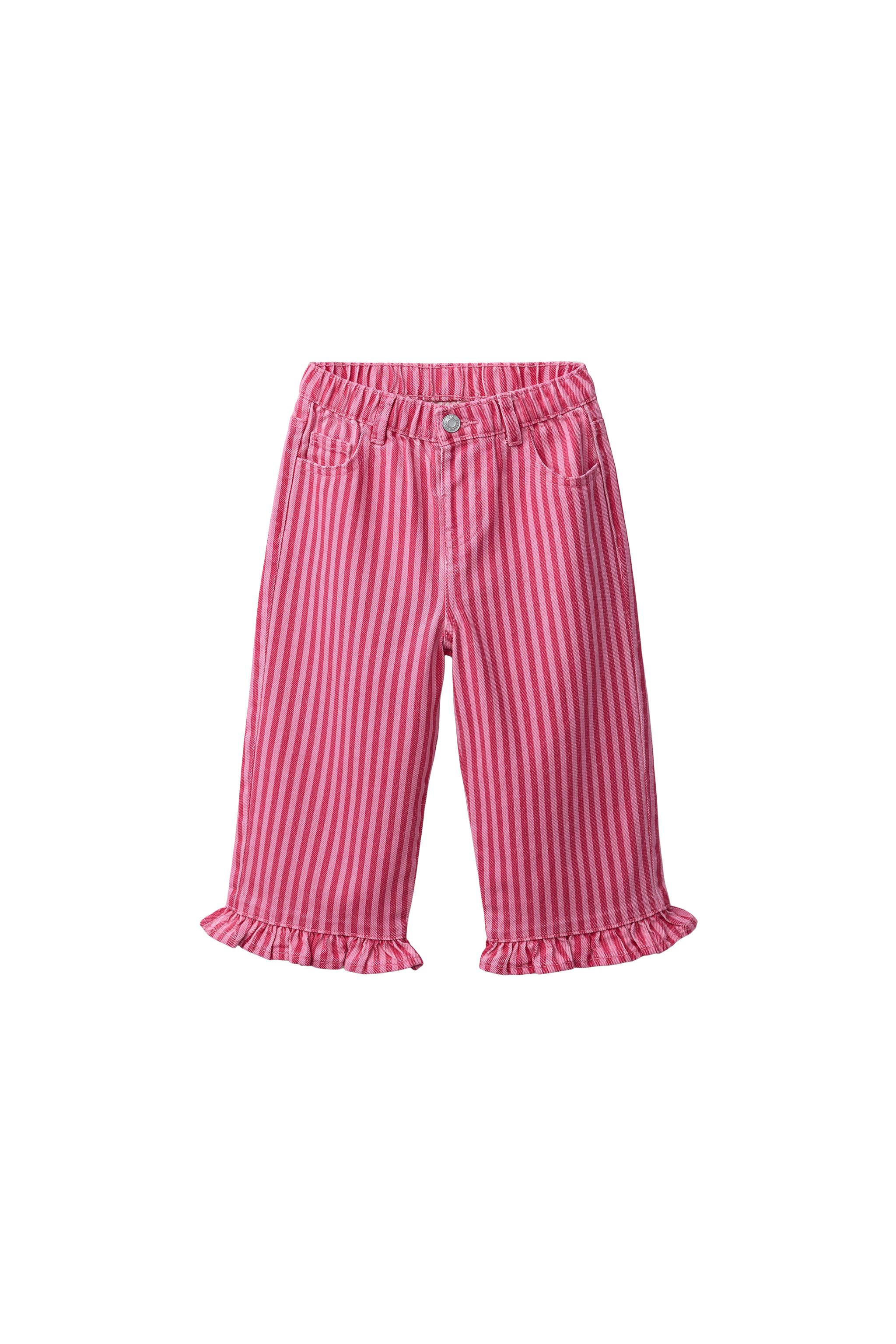 RUFFLED STRIPED CULOTTES | Zara US