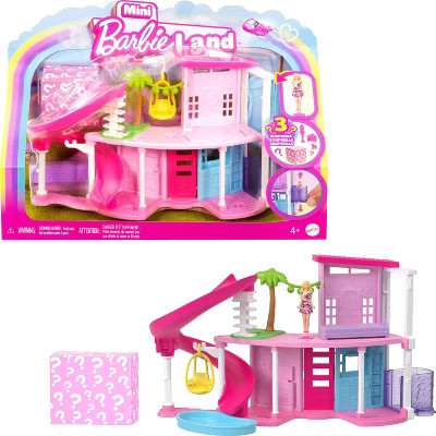Barbie 1.5" Mini Land Doll House 1 with Furniture & Accessories | Target