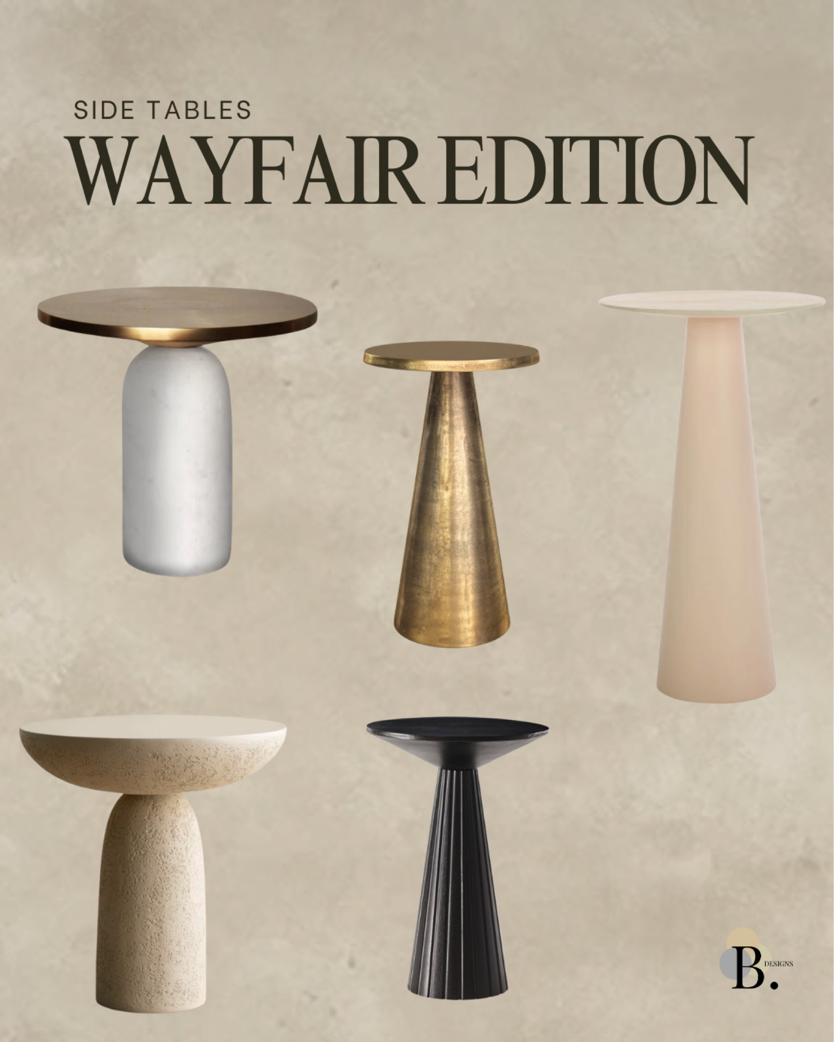 Side tables and drink tables that elevate the space — @wayfair always had the perfect finishing touches! ✨ #wayfair #wayfairpartner