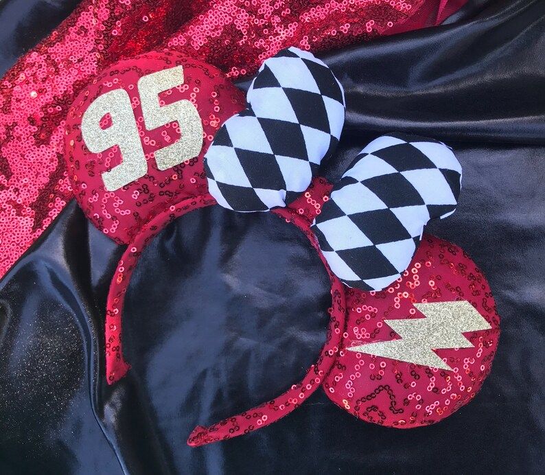 Lightning McQueen Mickey Mouse Ears | Etsy (US)
