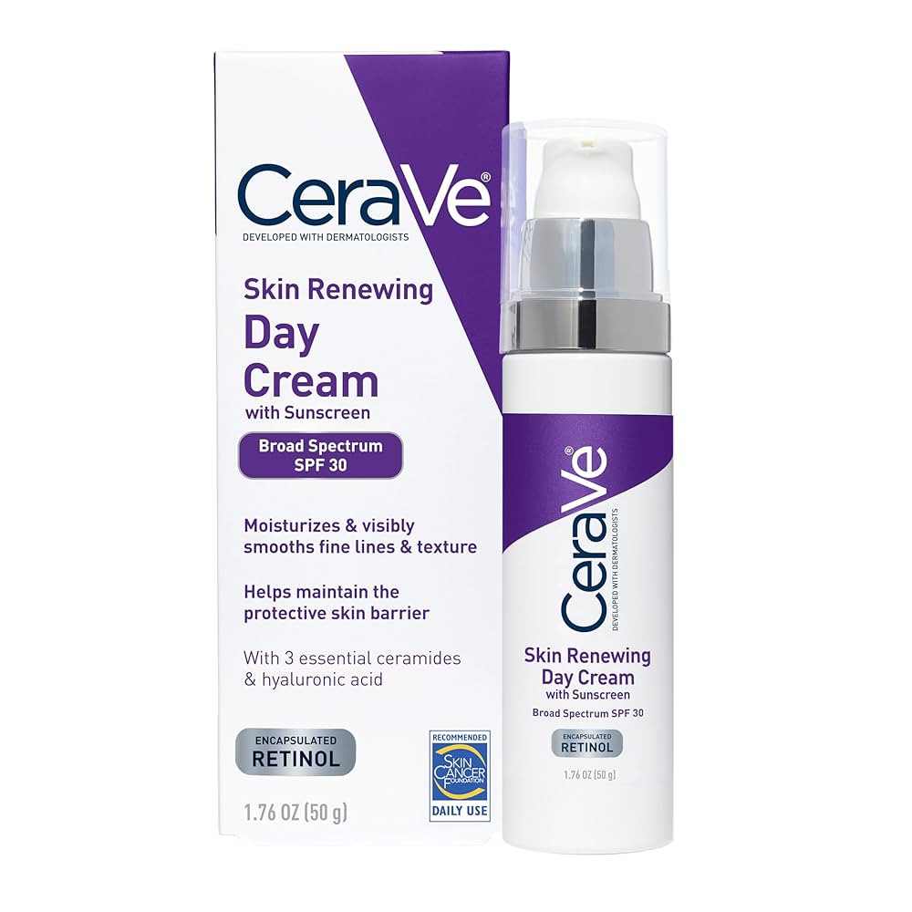 CeraVe Anti-Aging Face Cream SPF 30, Anti-Wrinkle Retinol Cream with Hyaluronic Acid and Ceramide... | Amazon (US)