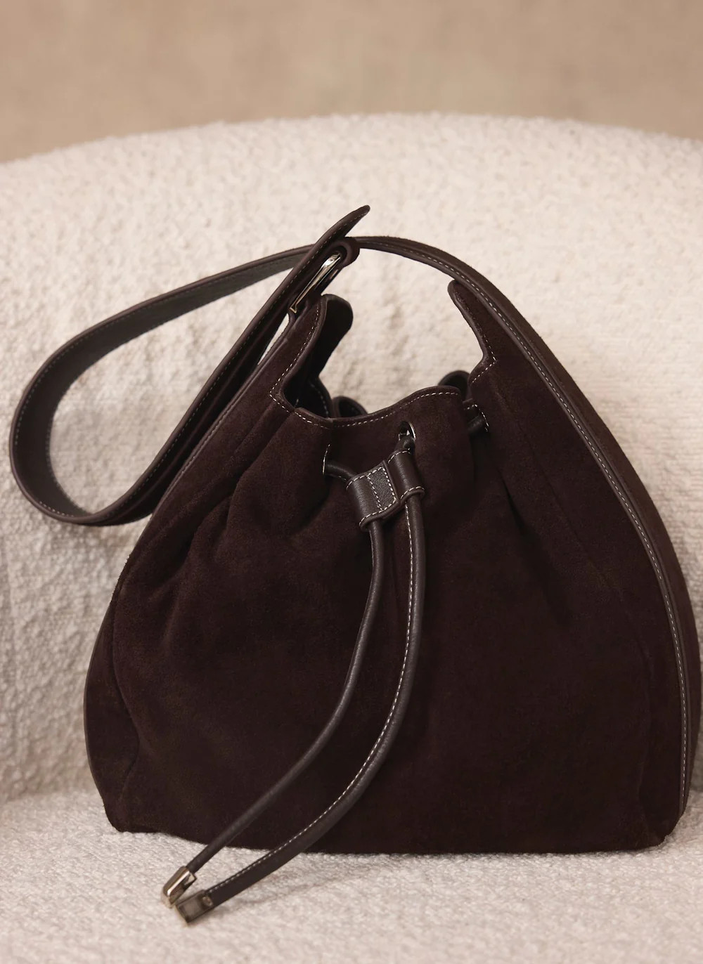 Mabel Brown Suede Bucket Bag | Mint Velvet