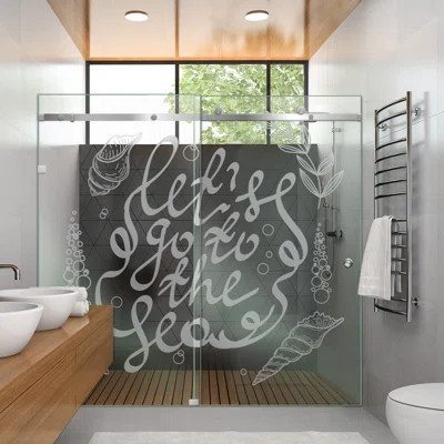 56 In W x 80 In H Frameless Shower Bypass Glass Doors | Wayfair North America