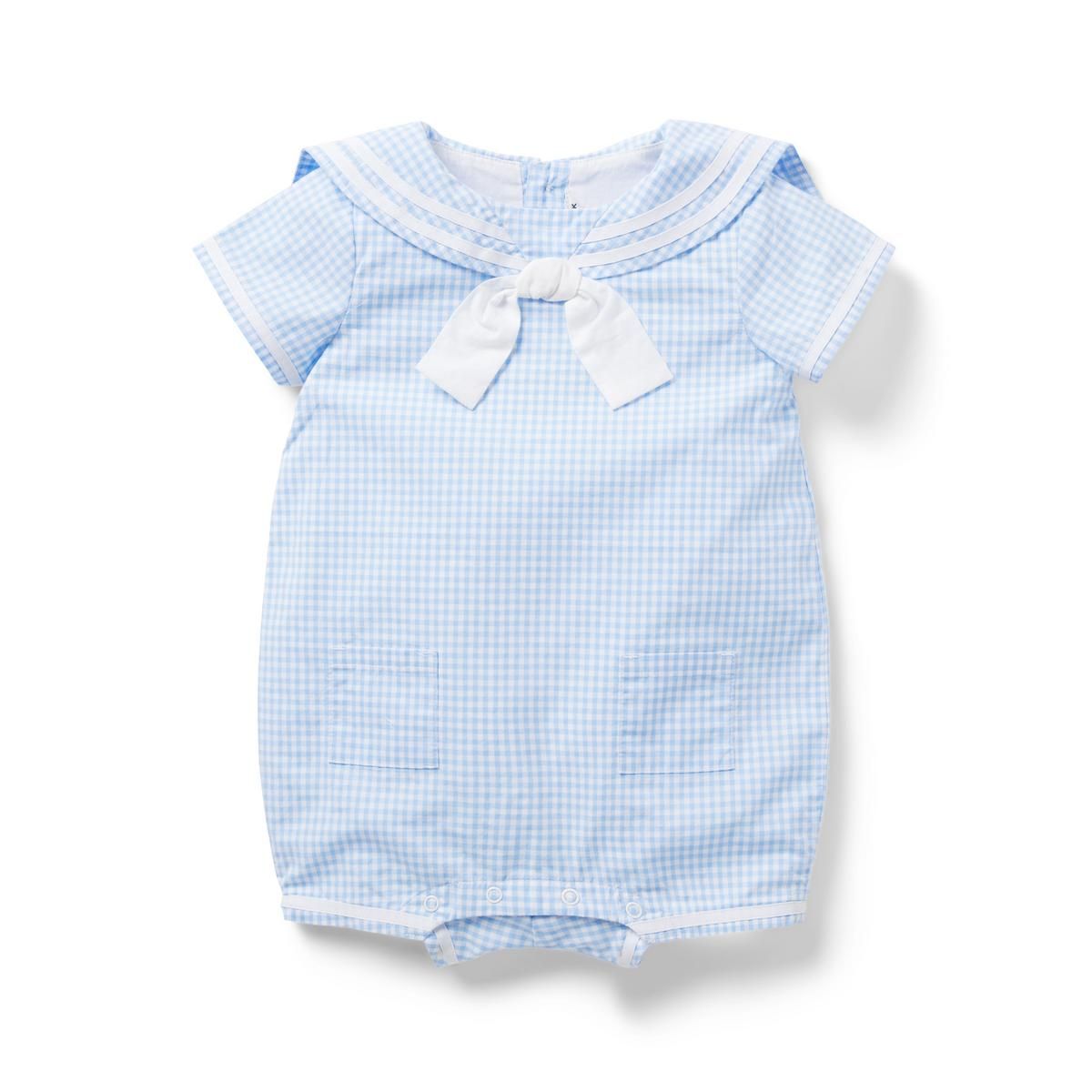 The Gingham Sailor Baby Romper | Janie and Jack