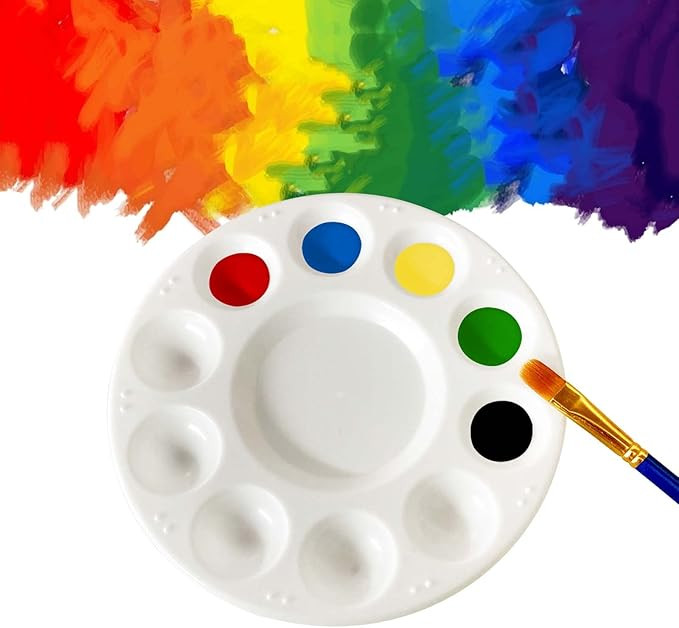15 Pack Paint Tray Palettes for Kids, Plastic White Palettes for Students, Paint Holder, Paint Su... | Amazon (US)