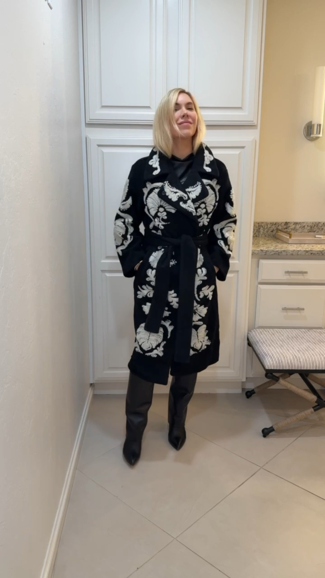 This year’s version of last year’s Farm Rio coat is EVEN BETTER!!
Winter Outfit 