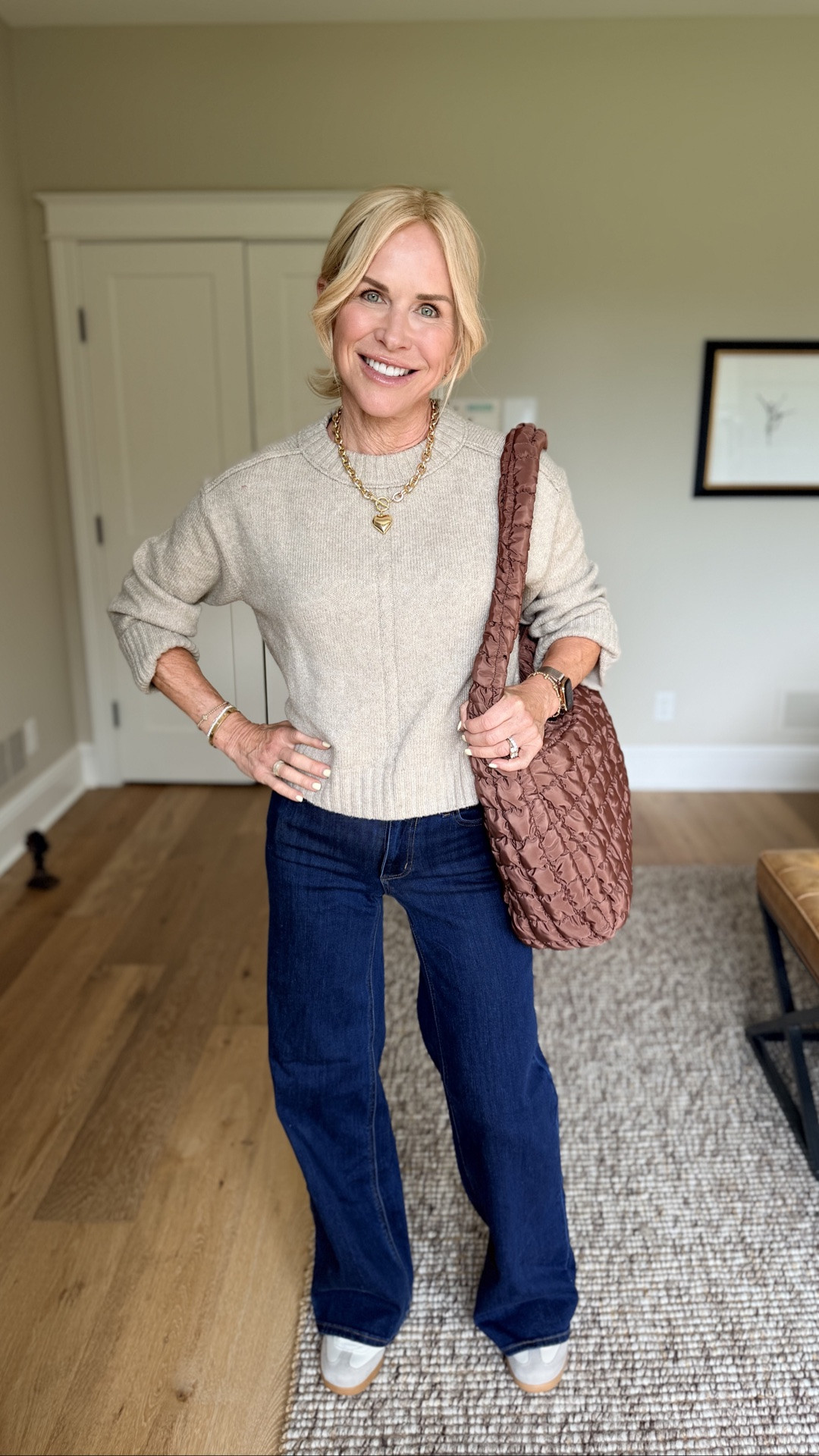 I’m a sweater girl and I love this cable knit detailing down the front! A little cropped but honestly the perfect length sweater this season!

#LTKgrwm #LTKootd #LTKOver40