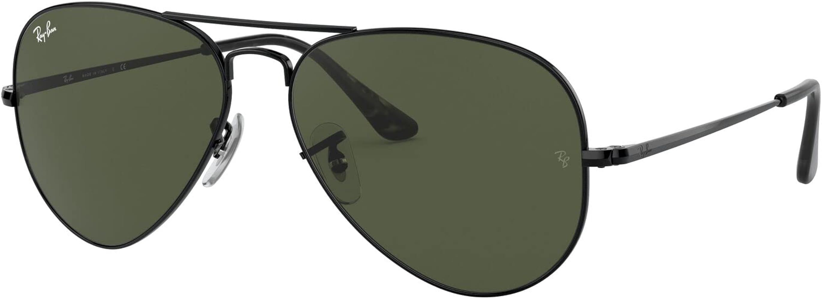 Ray-Ban RB3689 Aviator Metal II Sunglasses + Vision Group Accessories Bundle | Amazon (US)