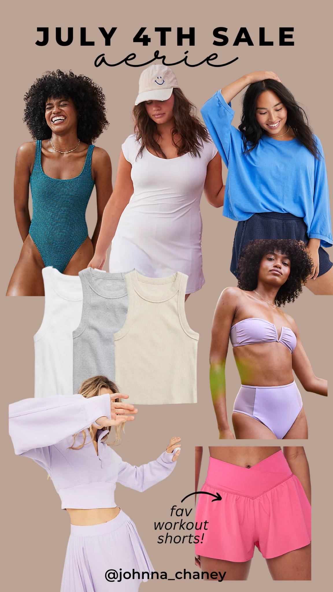 July 4th Sale - Aerie Workout Shorts Loungewear Oversized Top One Piece Bathing Suit Bikini Cropped Tank Basics Tennis Dress

#LTKsalealert #LTKstyletip