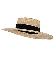 Women's Paper Braid Large Brim Gambler Style Dressy Sun Hat | Amazon (US)