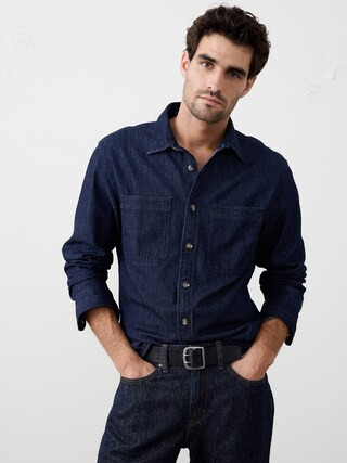 Standard-Fit Heritage Denim Shirt | Banana Republic Factory