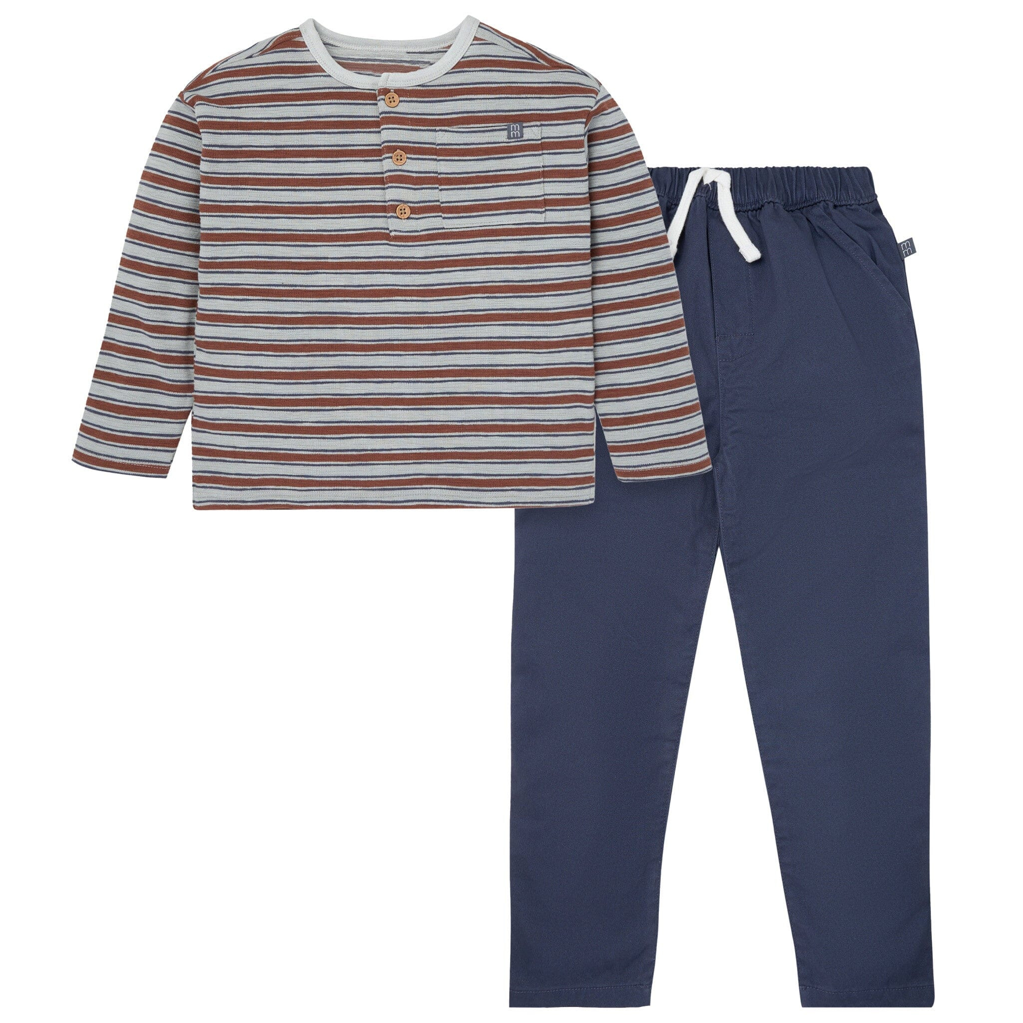 2-Piece Baby Boys Wrought Iron Henley Top and Pant Set | Gerber Childrenswear