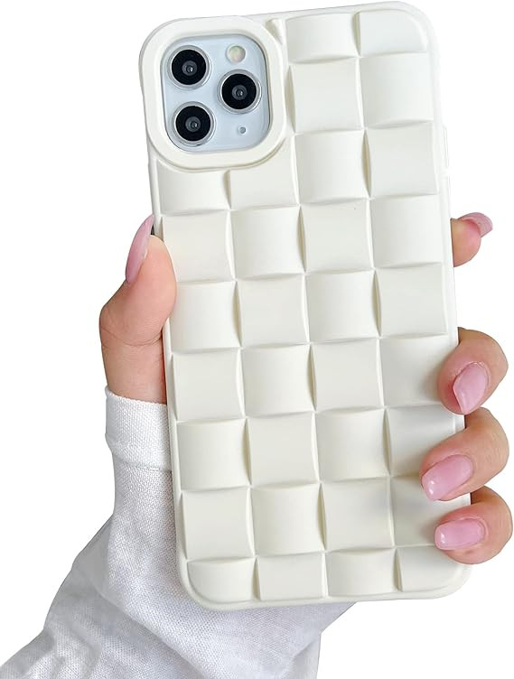 Designed for iPhone 14 Plus/15 Plus Case for Women, Cute 3D Plaid Desgin Case Soft TPU Full Prote... | Amazon (US)