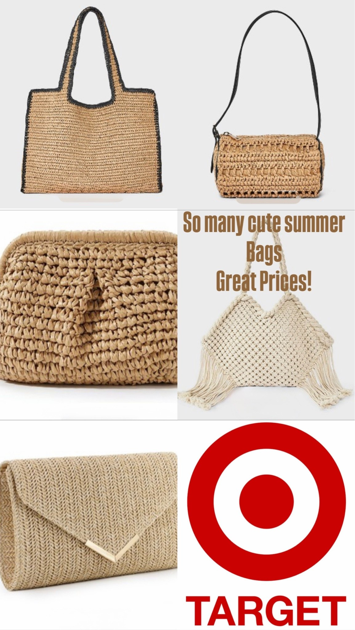 Cutest summer bags from Target. Raffia, straw bags and macrame bags. Lightweight and easy. A clutch bag, tote bag, day to night Any of these would be a cte Mother’s Day gift

#LTKMothersDay #LTKmomlife #LTKOver40