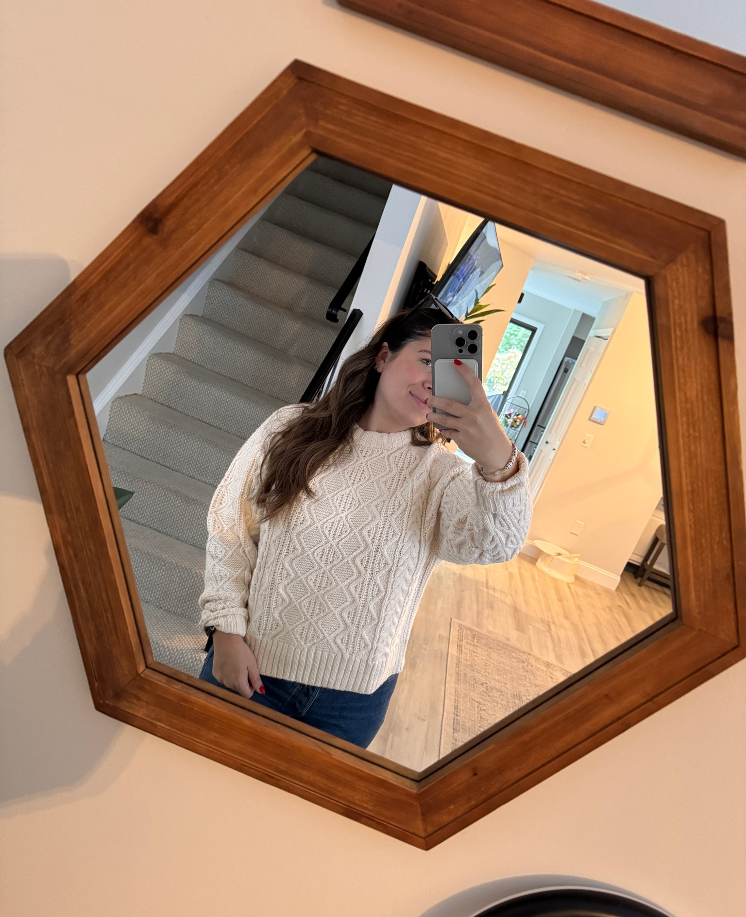 This sweater is amazing and perfect for this in-between weather! So soft and comfy. TTS (I took a size medium) but wish I sized up for an oversized and longer fit  

#LTKSaleAlert #LTKFallSale #LTKFindsUnder50