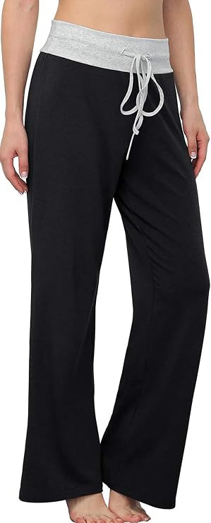 iniber Women's Comfy Pajama Pants Casual Lounge Pant Wide Leg Palazzo Stretch Drawstring Bottoms | Amazon (US)