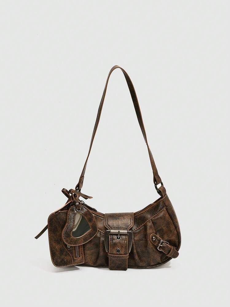 Dedoo Retro Bag 1PC Y2K Gothic Fashionable Type Rivet Decoration Vintage Block Decoration Women's... | SHEIN