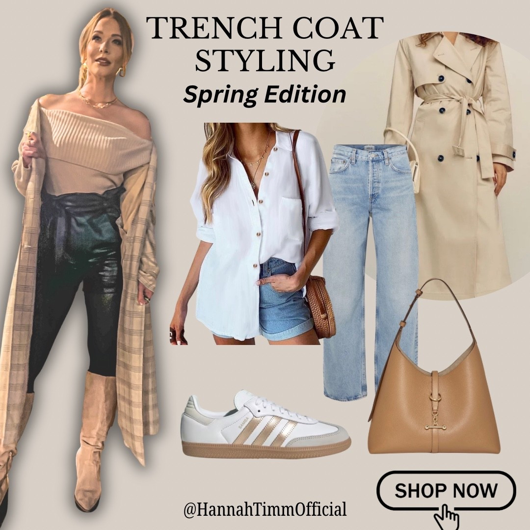 Spring style made easy…just get yourself a trench coat!! 

This is the hero piece that brings every outfit together, I promise you. I linked similar items from the options in my graphic. But, today’s advice…grab one of these trench coats I’ve linked. Your closet (and Instagram) will THANK YOU! 

#springfashion #trenchcoat #trenchcoatstyling 

