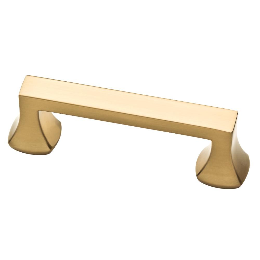 Mandara 3 in. (76 mm) Center-to-Center Champagne Bronze Drawer Pull | The Home Depot