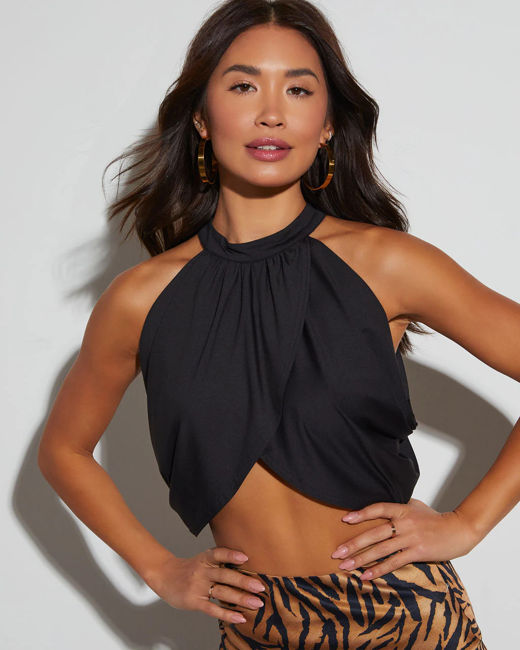 Pluma Halter Wrap Crop Top | VICI