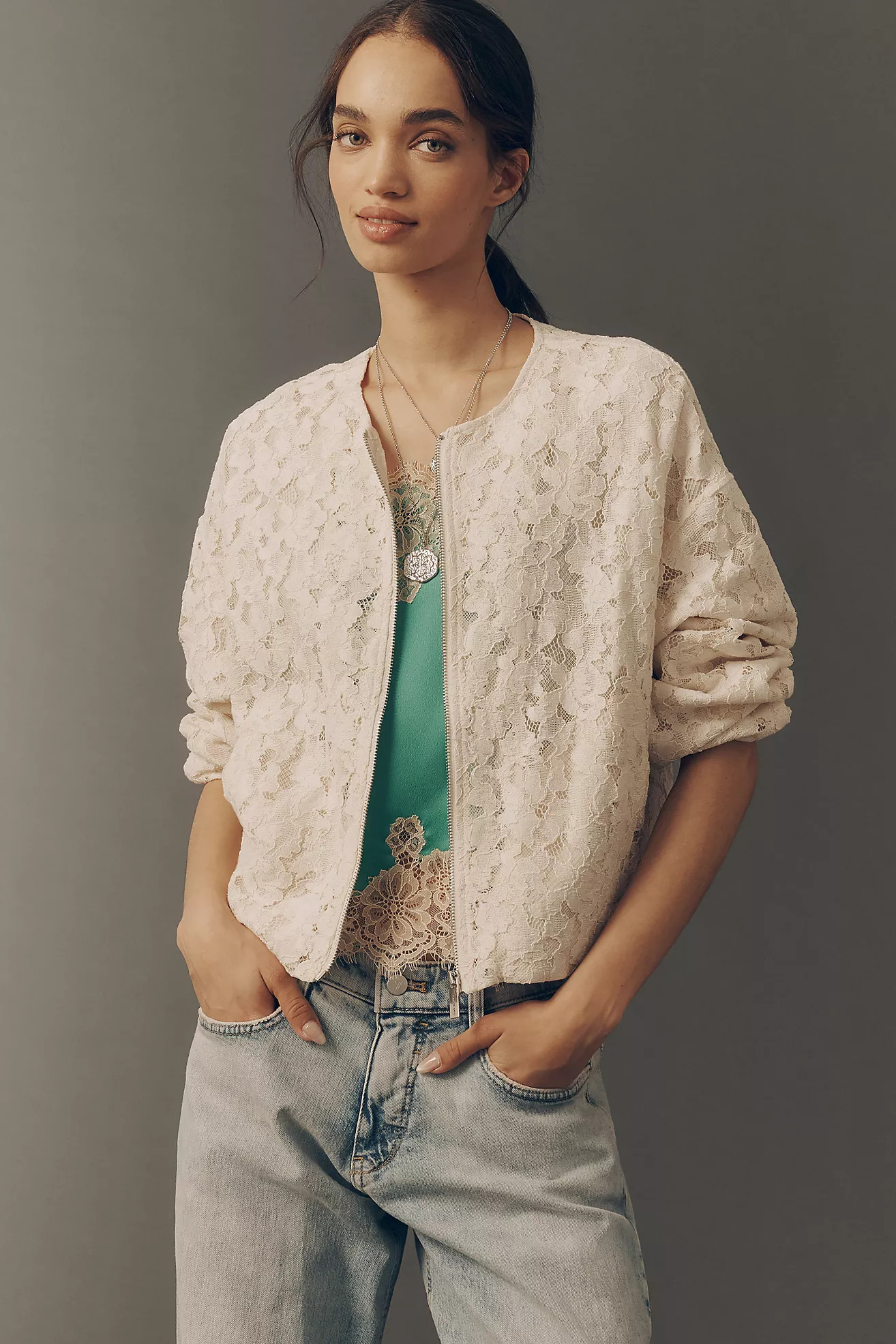Sanctuary Leila Lace Bomber Jacket | Anthropologie (US)