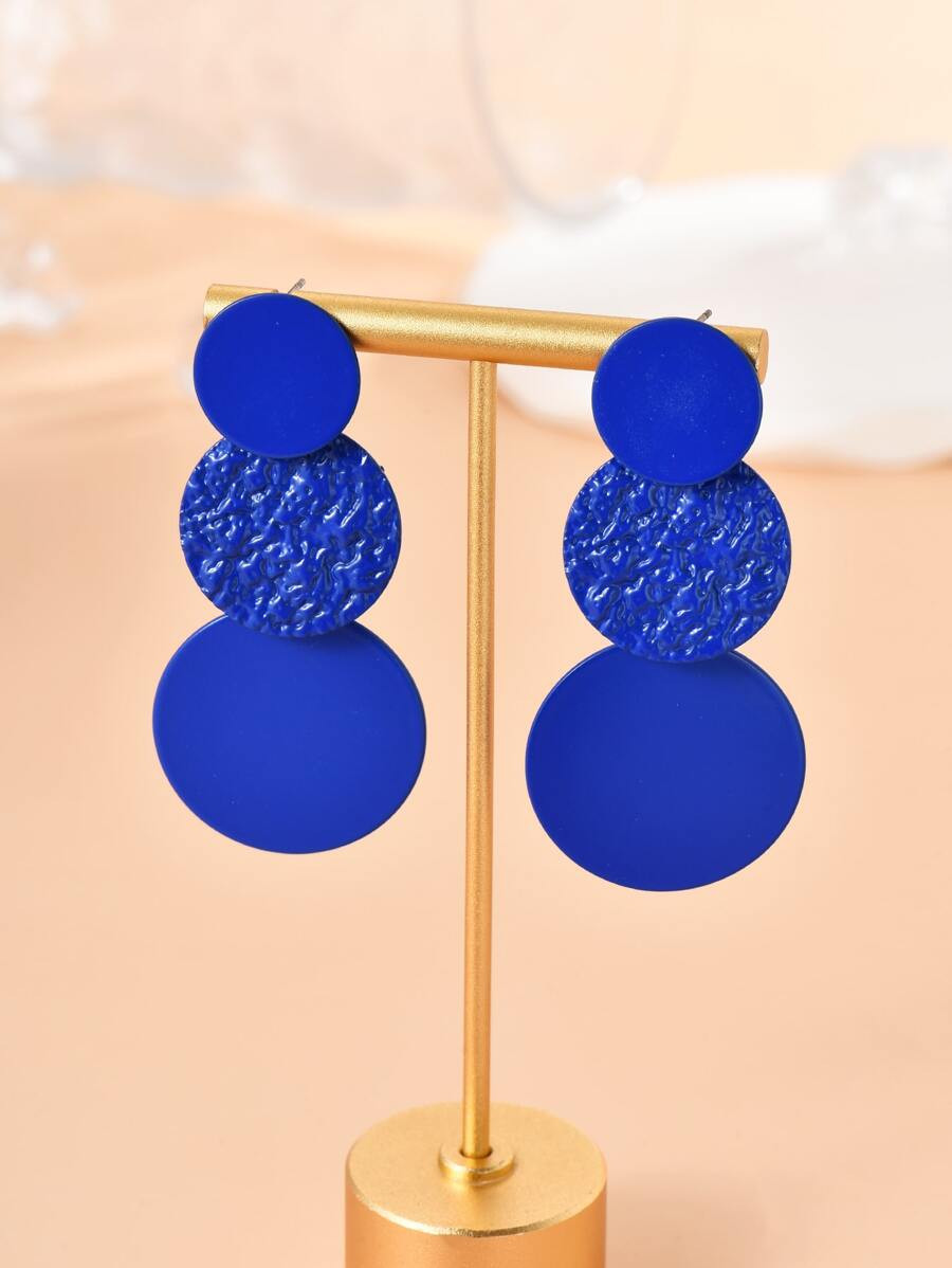HomeJewelry & WatchesFashion JewelryEarringsDangle EarringsTextured Round Drop Earrings | SHEIN