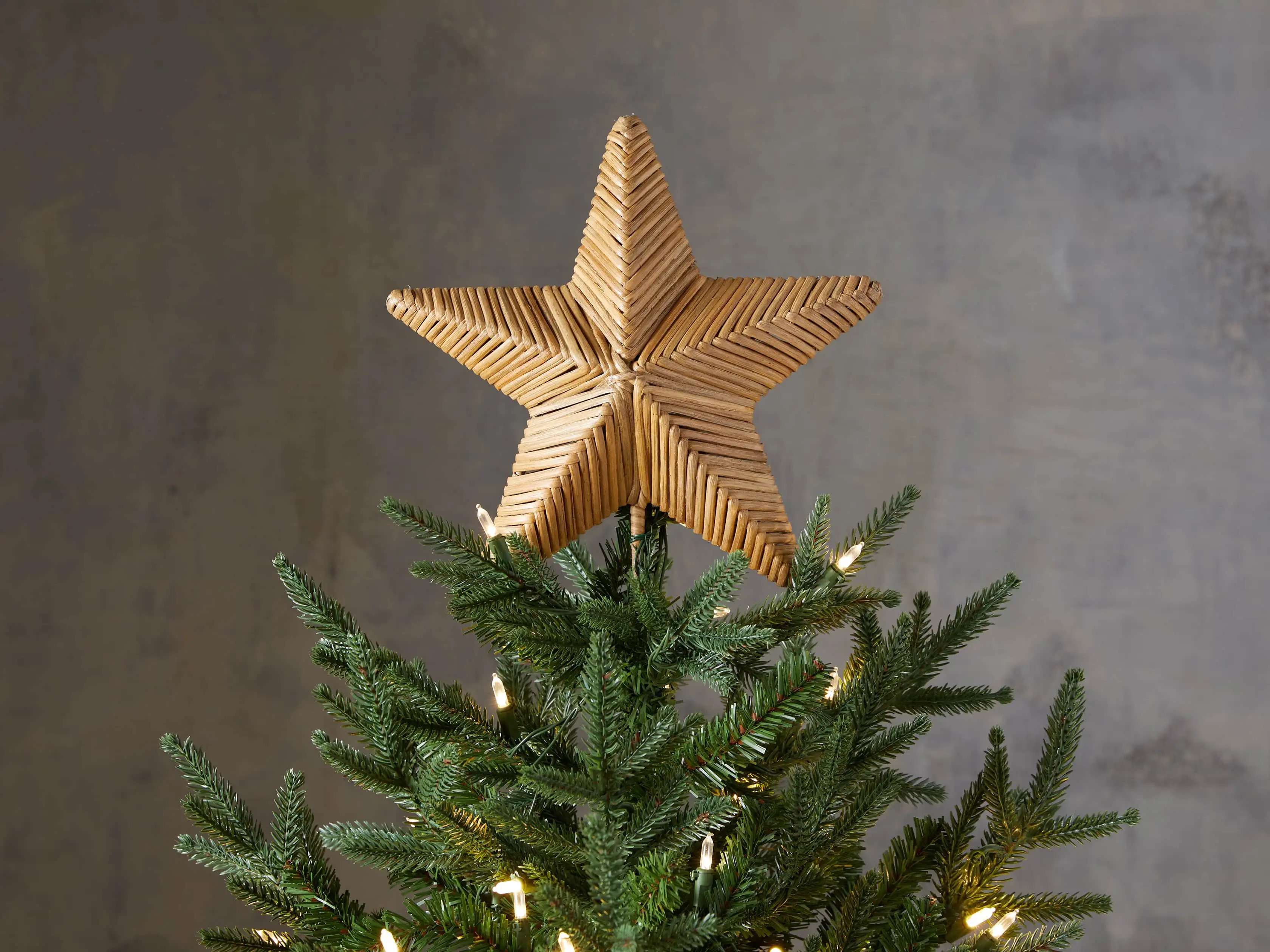 Rattan Star Tree Topper | Arhaus | Arhaus