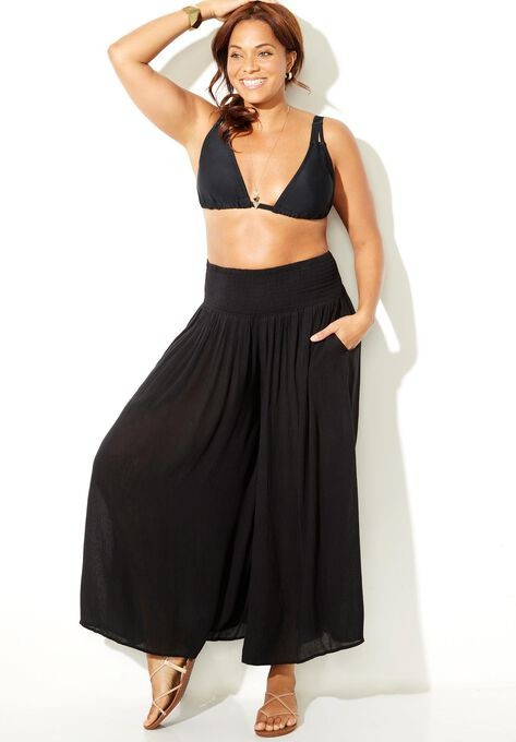 Ella Flowy Crinkle Beach Pant | Swimsuitsforall.com