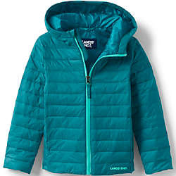Kids ThermoPlume Packable Hooded Jacket | Lands' End (US)
