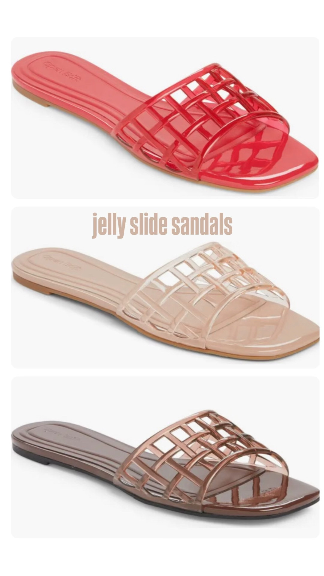 New jelly slide sandals. Summer sandal.

#LTKSeasonal #LTKOver40