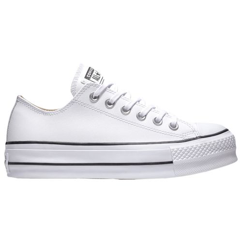 Converse All Star Platform Ox Leather Low - Women's Sneakers - White / Black, Size 8.5 | Eastbay