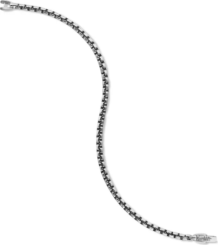 Men's Box Chain Bracelet in Sterling Silver, 4mm | Nordstrom