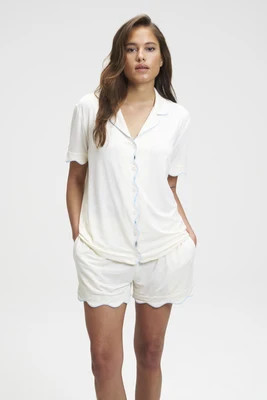 Scalloped Short Tencel PJ Set | Dore & Rose