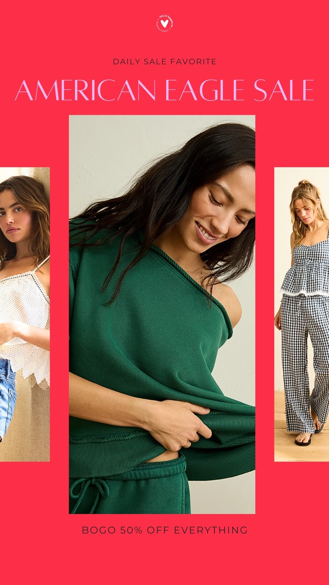 American Eagle is bringing the deals! ✨ Score BOGO 50% off and stock up on comfy basics, matching sets, denim, and everyday favorites before they're gone.

#LTKActive #LTKootd #LTKSaleAlert