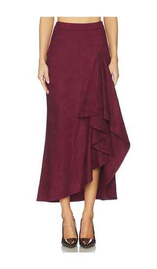 Valen Skirt in Maroon | Revolve Clothing (Global)