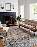 Chris Loves Julia x Loloi Jules JUL-06 Denim / Spice Oriental Area Rug 8'-6" x 11'-6 | Amazon (US)