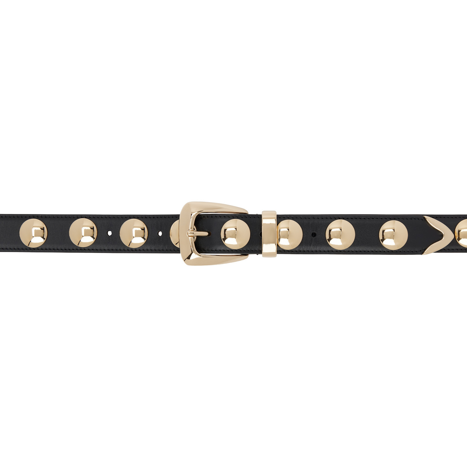 KHAITE Black Benny With Studs Belt | SSENSE