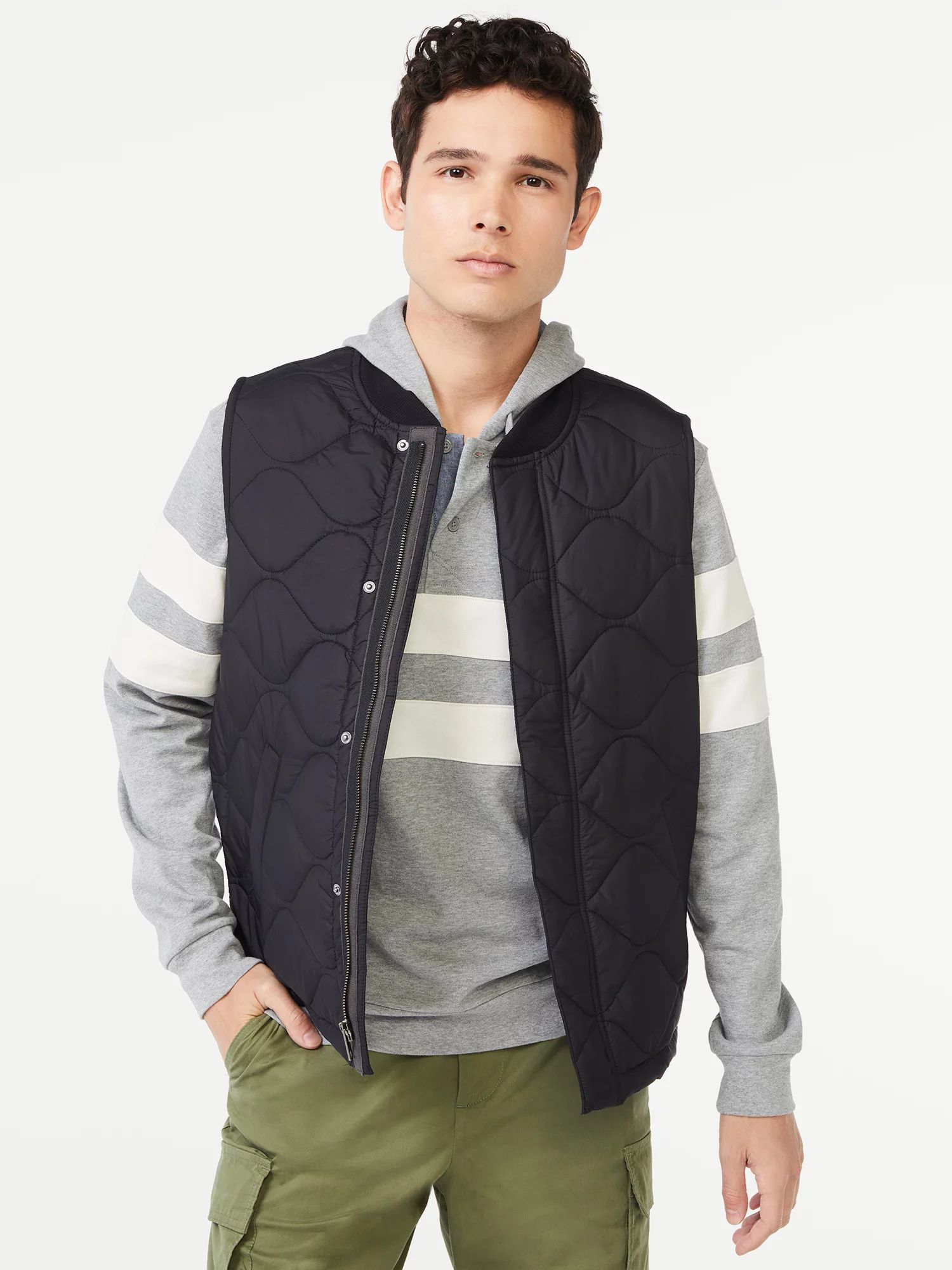 Free Assembly Men's Quilted Onion Pattern Vest - Walmart.com | Walmart (US)